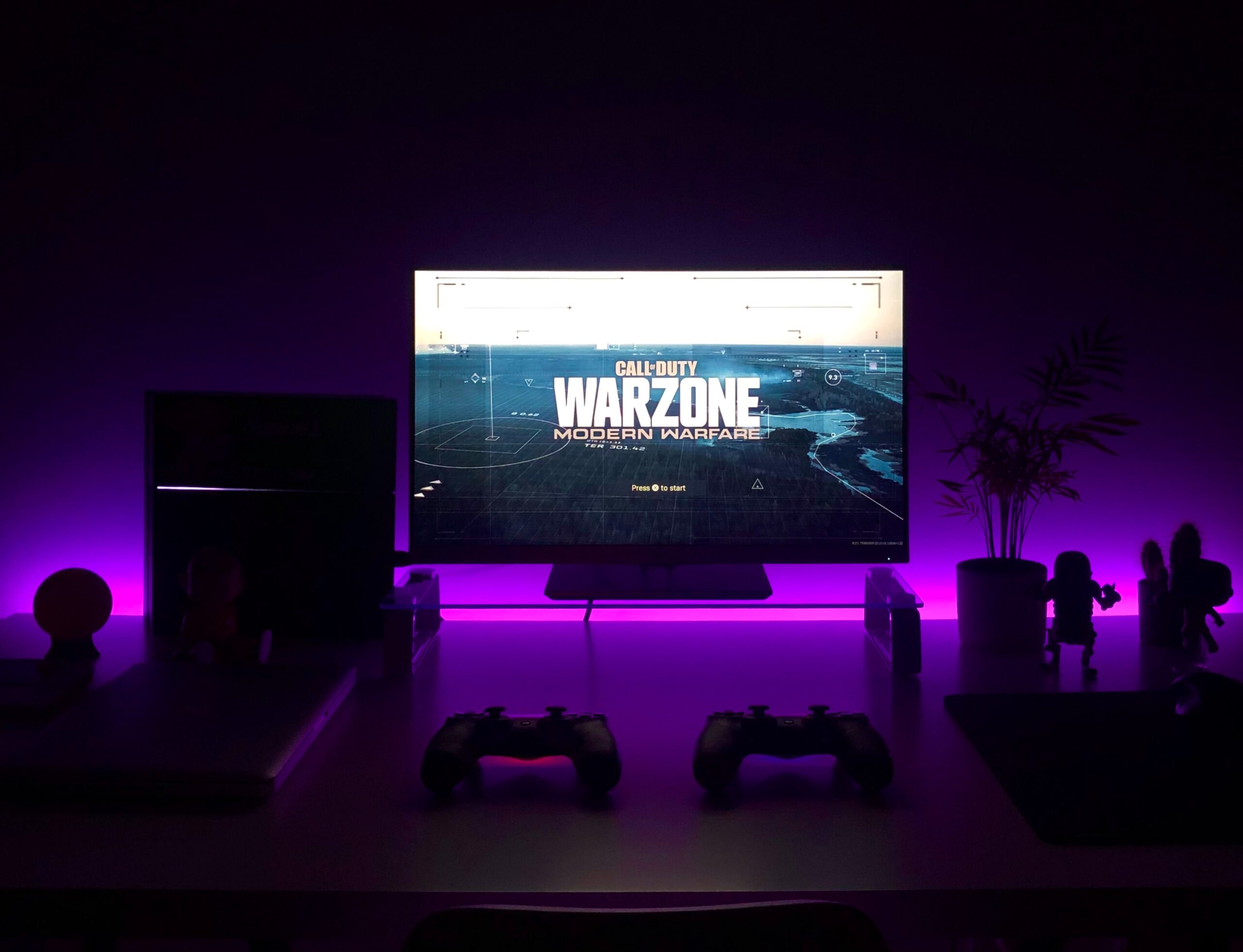 Warzone on a TV
